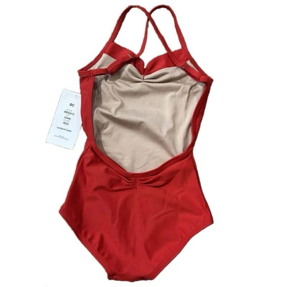 CS Mariia Crown Red Dance camisole‎ style dance ballet leotard Costume CS NWT